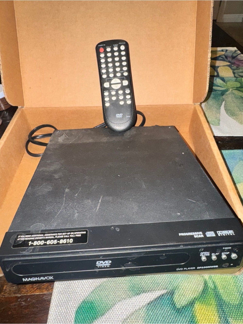 Magnavox Black DVD Player with Remote